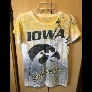 Iowa Hawkeyes Burnout Ombre Tee